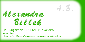 alexandra billek business card